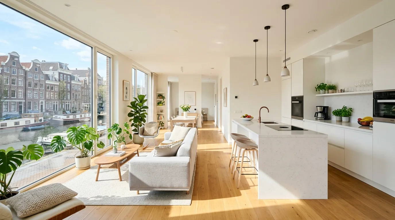 Interior impecable de apartamento en Países Bajos